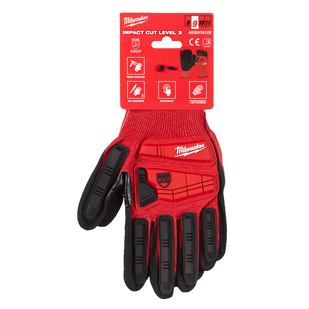 Milwaukee PPE 4932478127 Impact Cut Level 3 Gloves Medium Size 8-A