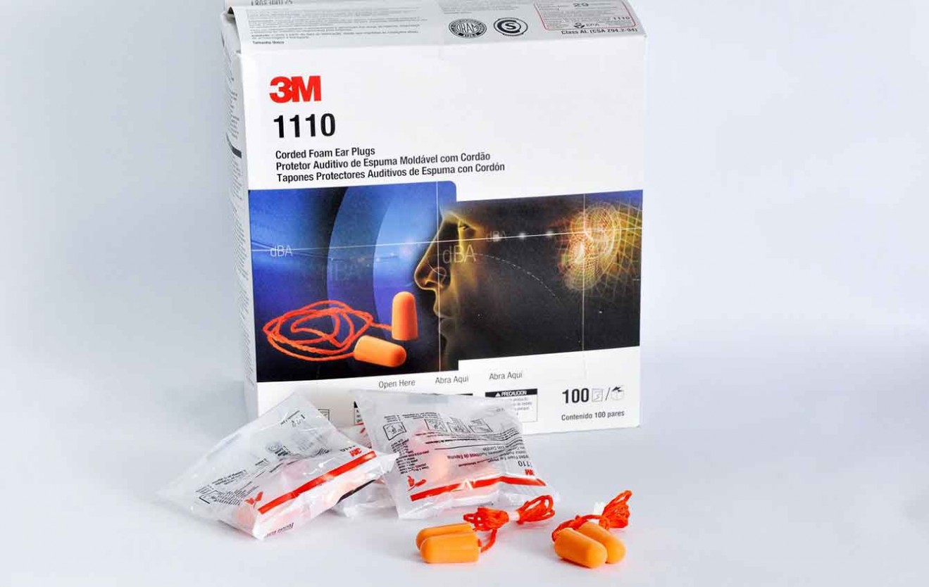 3M™ Earplugs, 37 dB, Corded, 500 Pairs-Box, 1110 Buy online best price Dubai UAE Truequality.ae-b